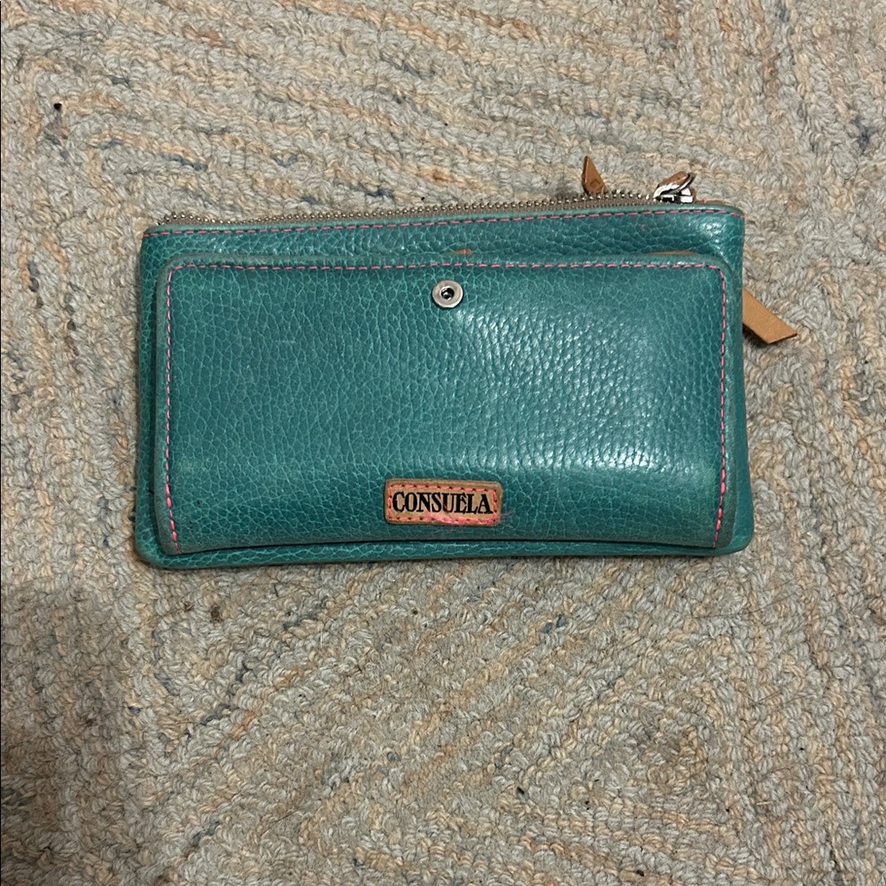 Consuela Turquoise Leather Wallet